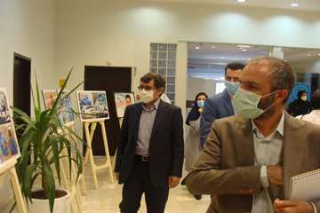 نمایشگاه تلاش های مدافعان سلامت دانشگاه و دستاوردهای دانشگاه و استان در تولید لوازم حفاظت فردی و مواد ضدعفونی 99.03.12 